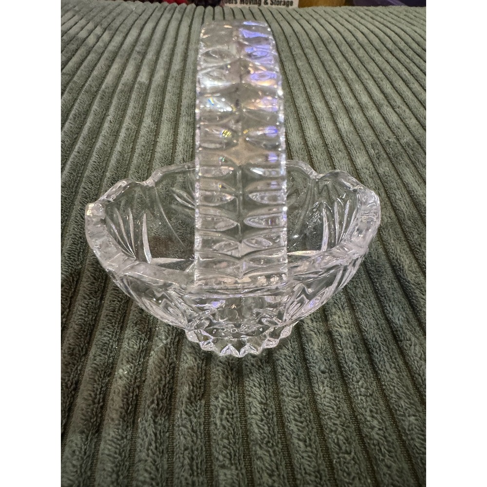 Princess House Lead Crystal Candy Dish Basket Clear Germany